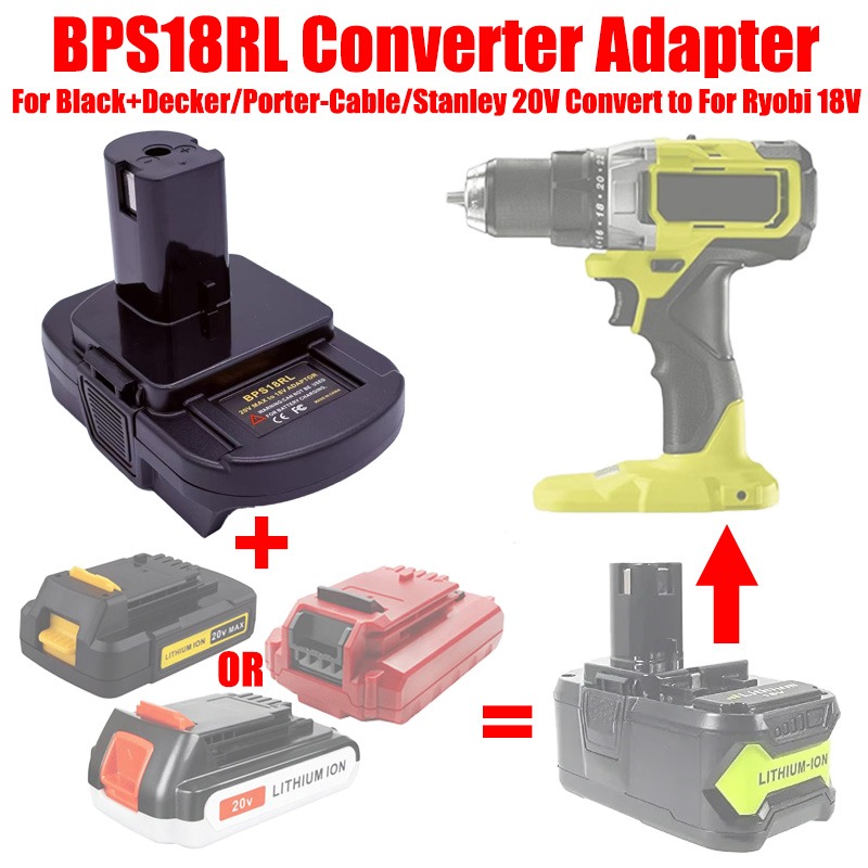 Black+Decker Tool Cordless - Adapter baterii ALASICKA BPS18RL do akumulatorów
