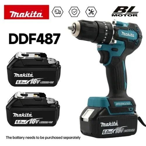 Makita Drill Ddf484 - Makita 100% Oryginalna Wiertarko-wkrętarka Akumulatorowa DDF487